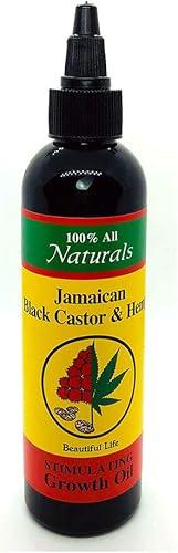 Beautiful Life Aceite de ricino negro jamaicano infundido con aceite de semilla de cáñamo 4oz (1)