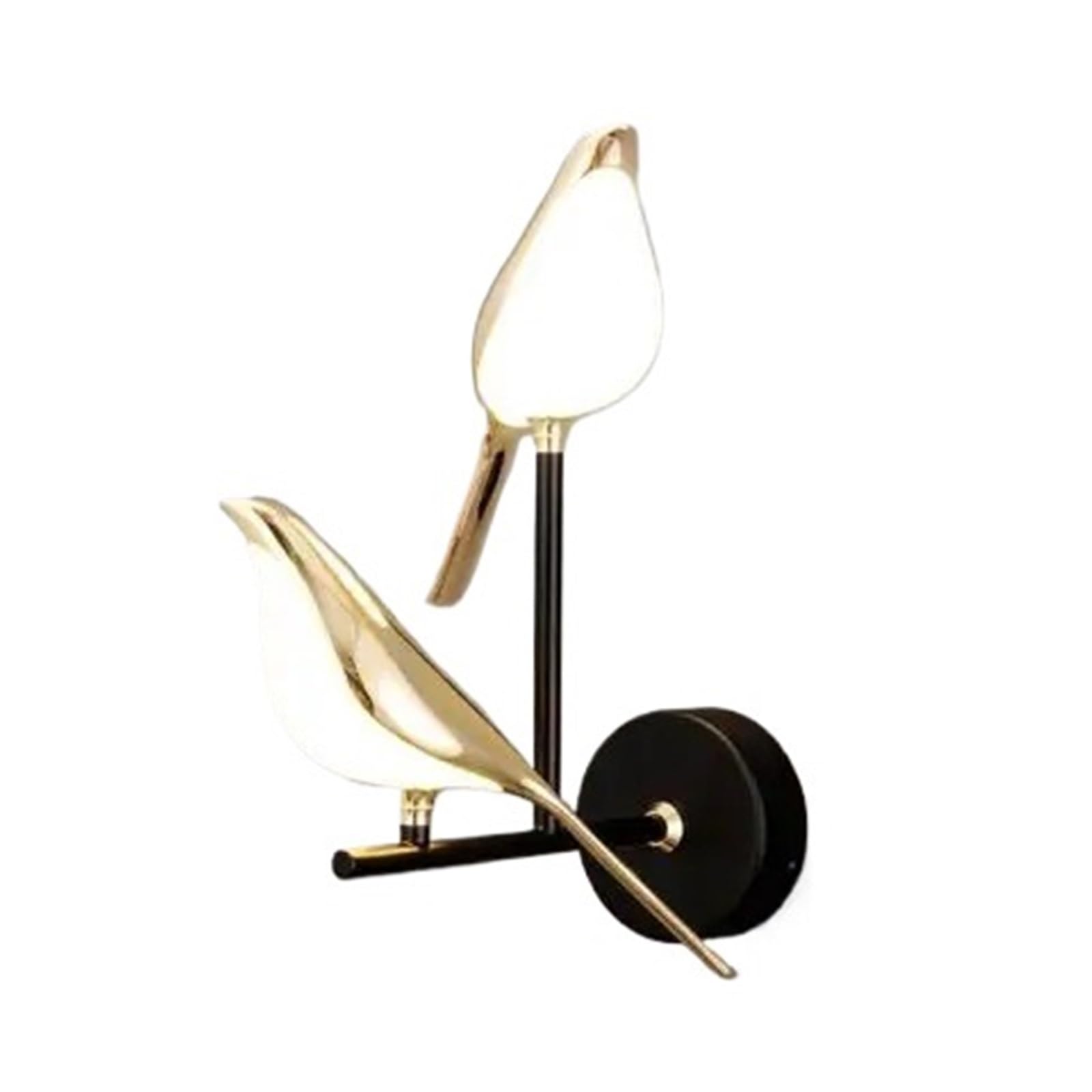 KXEcoLife Picture Lights, Modern Design Golden Bird LED Wall Lamp, Hallway Corridor Stairs Living Room Sconce Bedroom Decoration Lighting Fixtures(2700-3500K,2 Bird)