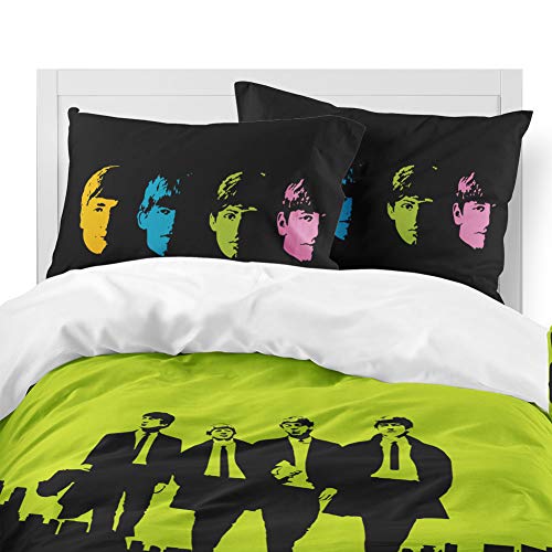 no!no! Beatles Bedding 3 Pieces Double Size Cartoon Duvet Cover Quilt with The Picture of Beatles +1 Pillowcase - Les Beatles, Paul McCartney, John Lennon, RIngo Starr, George Harrison no!no! Beatles Bedding 3 Pieces Double Size Cartoon Duvet Cover Quilt with The Picture of Beatles +1 Pillowcase – Image 3