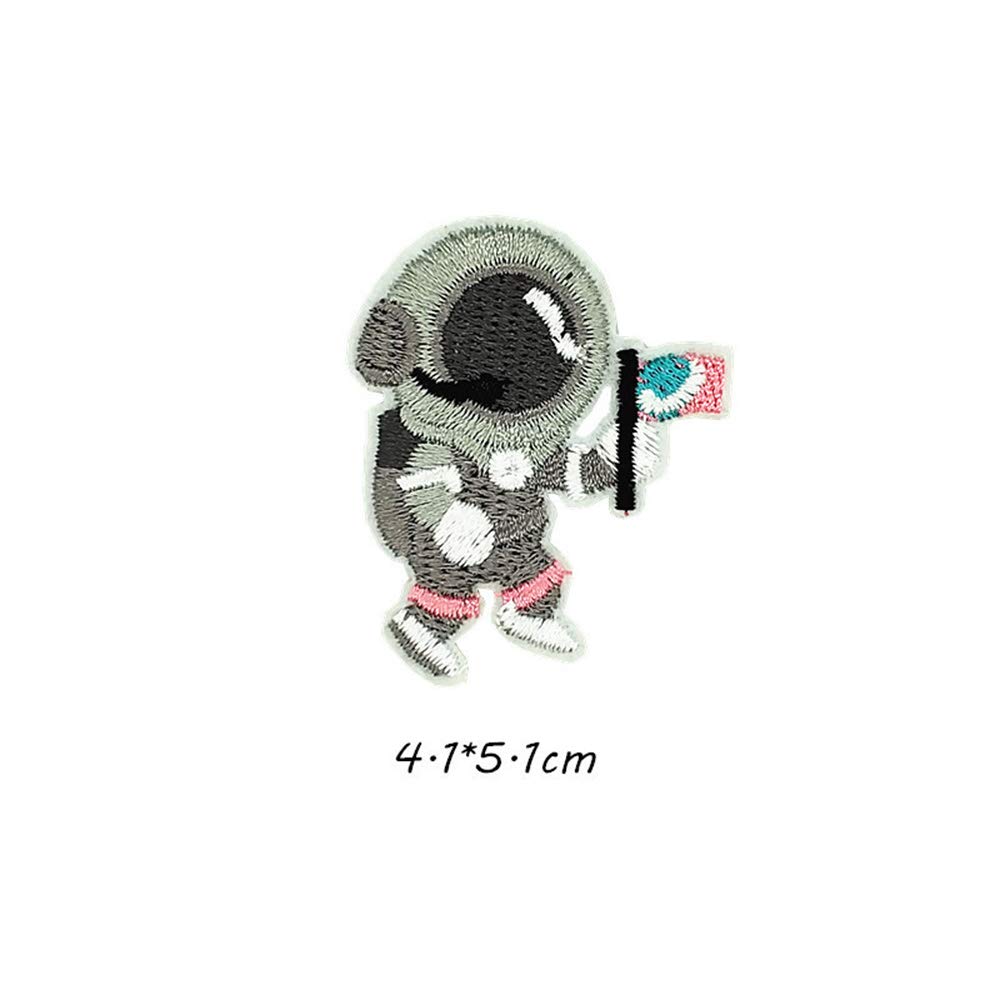 Adesivi per toppe alieni UFO Toppe termoadesive per abbigliamento Spazio Toppe per badge ricamate Applique Accessori per giacche Parches fai da te  15
