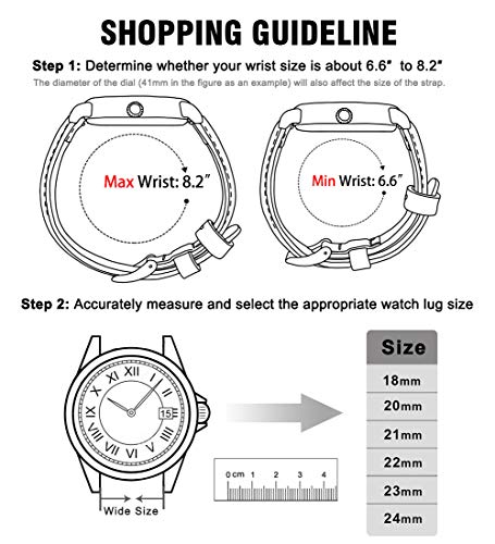 Image of Ritche Christmas Gift Quick Release Leather Watch Bands Genuine Watch Straps for Men Women Top Grain Leather Watch Strap, White Elephant Gifts, Stocking Stuffers for Men, Father's Day gifts