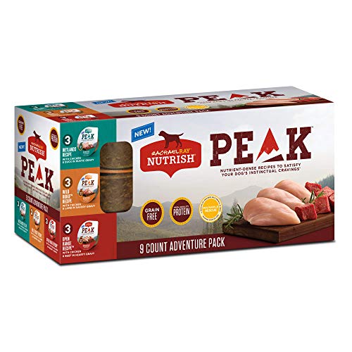 Rachael Ray Nutrish Peak Natural Grain Free Adventure Variety Pack Wet Dog Food, 3.5 oz, Count of 9