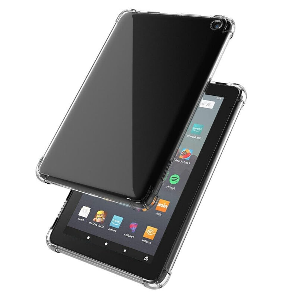 Transparente flexible Schutzhülle für Amazon Kindle Fire HD7, HD8, HD10, ultradünn, TPU, weich, transparent, für Amazon Kindle Paperwhite Oasis (Kindle Fire HD8, 5., 6., 7. 2015/16/17)