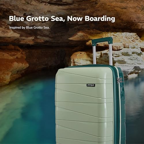 Image of Provogue Azure Hard-Sided PP 75 Cm Check-in Large Size Luggage Suitcase | Expandable Space with 8 Wheels Trolley Bags for Travel | Combination Lock | 5 Year Warranty (Laurel Green /Hunter Green)