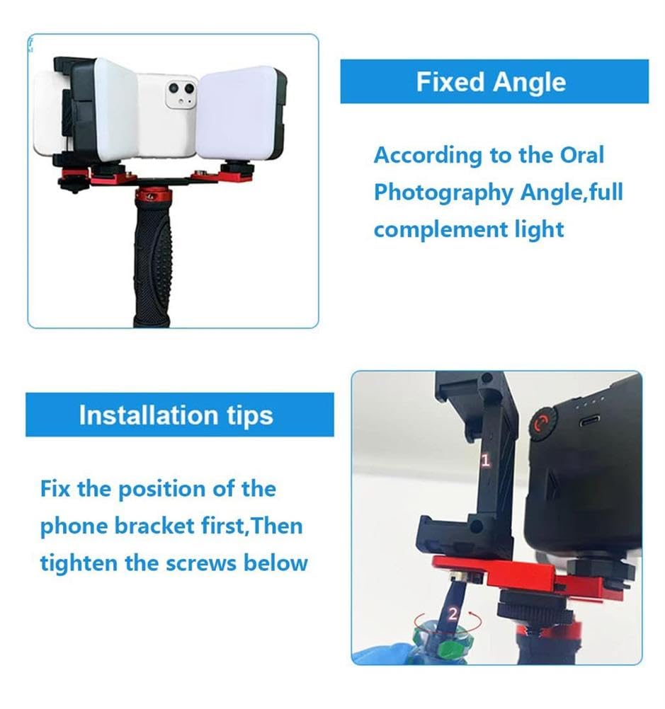 Dental-Fotografiehilfe mit LED-Fülllicht für orale Handy-Kamera, verbessert Foto- und Videoqualität zu Hause, in der Klinik und im Krankenhaus