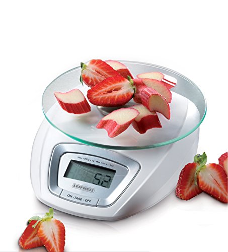 Leifheit digitale Küchenwaage, Tragkfraft bis zu 5 kg, abnehmbare Wiegefläche aus Glas, Haushaltswaage mit… – Bild 3