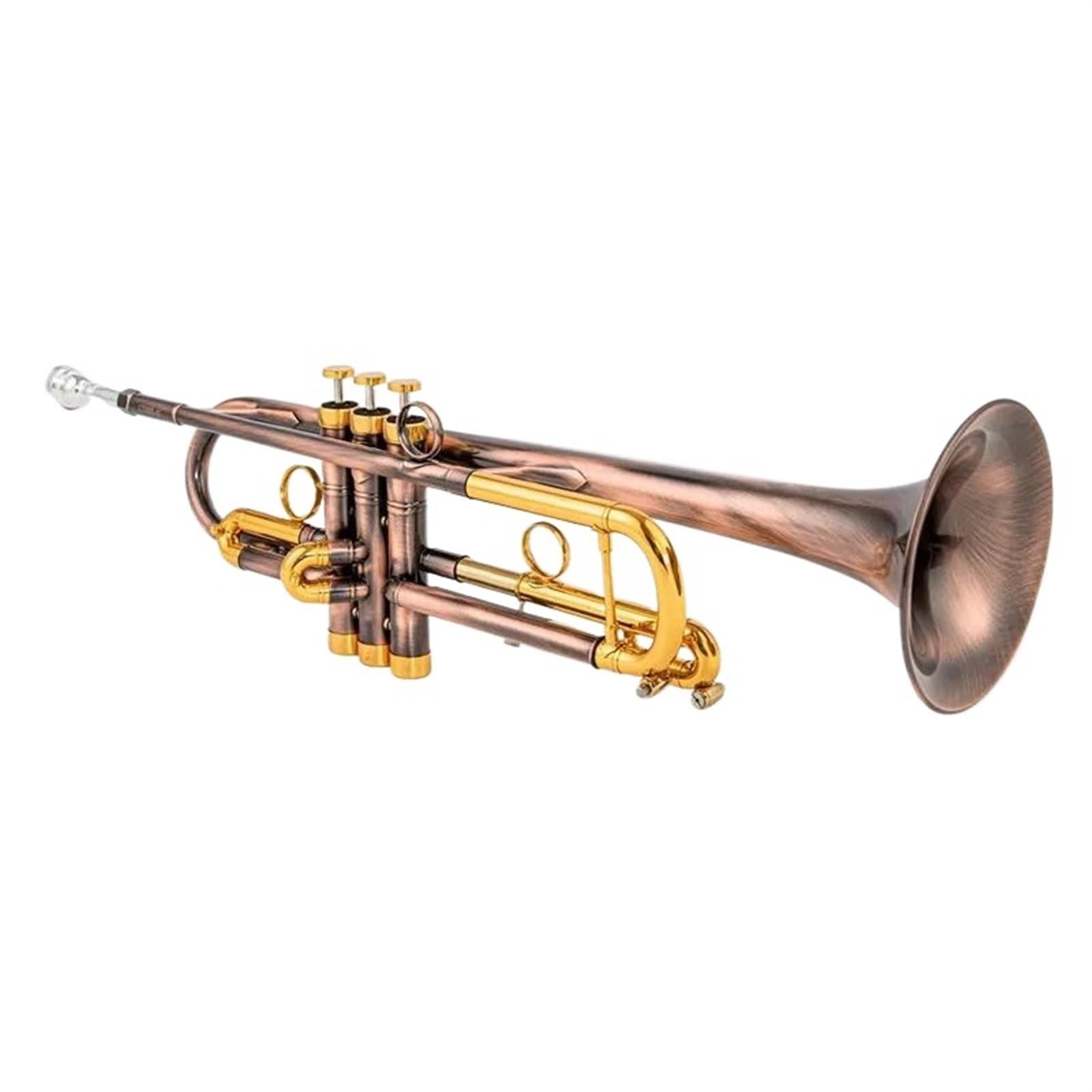 trąbka dla początkujących Instrumenty Muzyczne Mosiężna Trąbka Bb Antyczna Miedziana Powierzchnia Mała Trąbka Bb