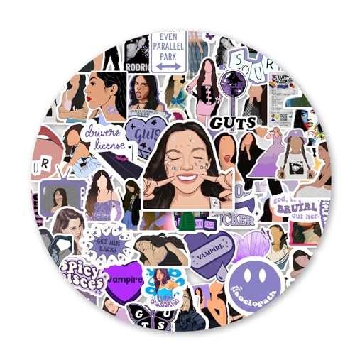 Image of 80 Pcs Olivia Rodrigo Stickers for Journal Diary Laptop Mobile DIY Decor Scrapbook Sticker
