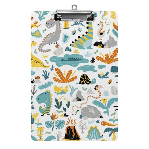 Presse-papiers dinosaure avec pince A4 porte-formulaires pour papier et dossiers