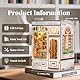 Fsolis Book Nook, 3D-Holzpuzzles Book Nook Kit, DIY Miniaturhaus-Kits für Erwachsene, Bücherregal-Dekor-Geschenke (The Scholar’s Bookstore)