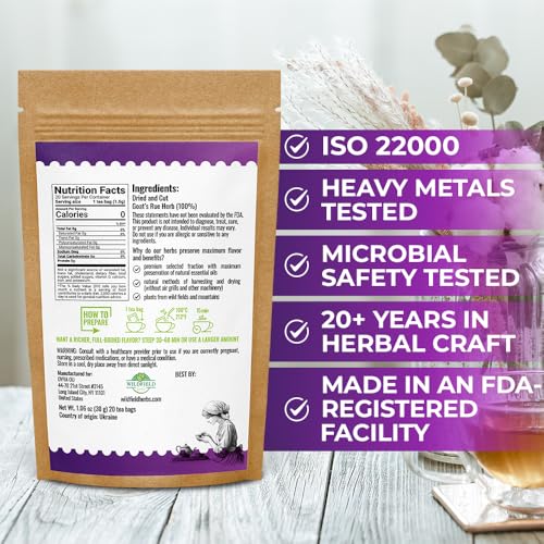 Image of 20 Bags Goat'S Rue Goat'S Goats Rue Herb Tea (Galega Officinalis L.) - 20 Count 1.5 g Tea Bags Blood Sugar French Lilac Ruda De Cabra