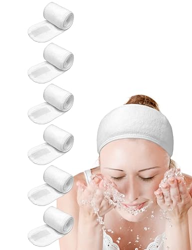 EUICAE Diadema de spa para el cabello, diadema para sudar, toalla para el cabello, antideslizante, elástica, lavable, para lavado de cara,