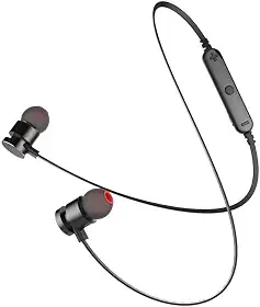 Fone de Ouvido Bluetooth Kaidi Sport Smart Ajustável Confortável com Microfone e Controle de Volume - Preto, Sem Fio, Intra Auricular