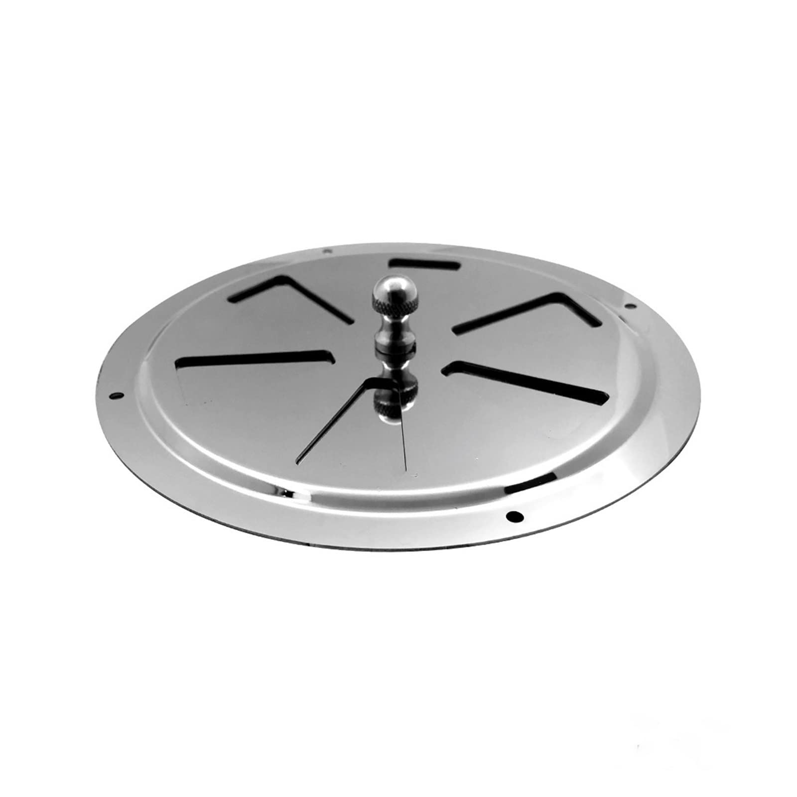 Stainless Steel 6-inch Round Ventilation Plate with Twisted Exhaust Vent in The Middle, Air Outlet, Marine Hardware Accessories