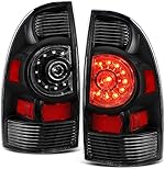 ALZIRIA LED Tail Light Rear Brake Lamp Compatible With 2005 - 2015 Toyota Tacoma Driver and Passenger Side