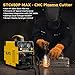 SILATU Plasma Cutter, 65Amps Non-HF Blowback Pilot Arc CNC Plasma Cutter Machine, 110/220V Dual Voltage Large LED Display Air Sensor Technology, 3/5'' Clean Cut 1'' Max Cut, PT/2T/4T for Beginners DIY