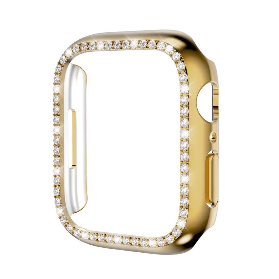 Zore Apple ile uyumlu Watch 38mm Watch Gard 05 Sert PC Koruyucu Gold