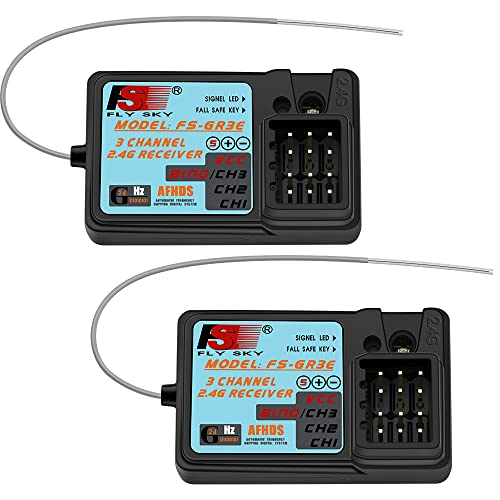 Flysky GR3E Receiver Waterproof 2.4G 3CH for FS-GT2 GT2B GT3B GT3C IT4S 2PC