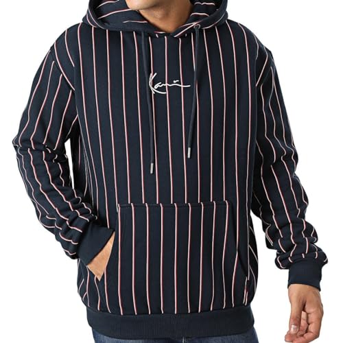 Karl Kani Small Signature Pinstripe Hoodie Navy/red/White XL