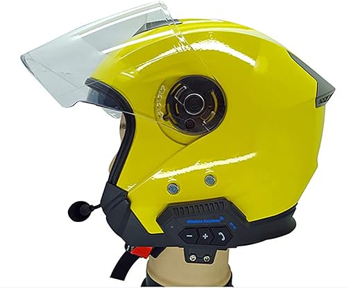 Miniatura 6 de DENPETEC Auriculares Bluetooth para casco, intercomunicador para casco de motocicleta, sistema de comunicación de casco compatible con manos libres,