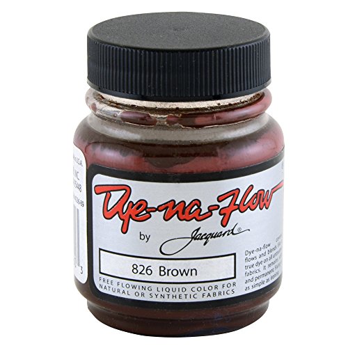 Jacquard Dye-Na-Flow Liquid Fabric Paint, Free Flowing Textile Colour for Silk Painting, Tie Dye and Wood Staining, Permanent Craft Acrylic for Natural Fibres, Brown 66.5ml