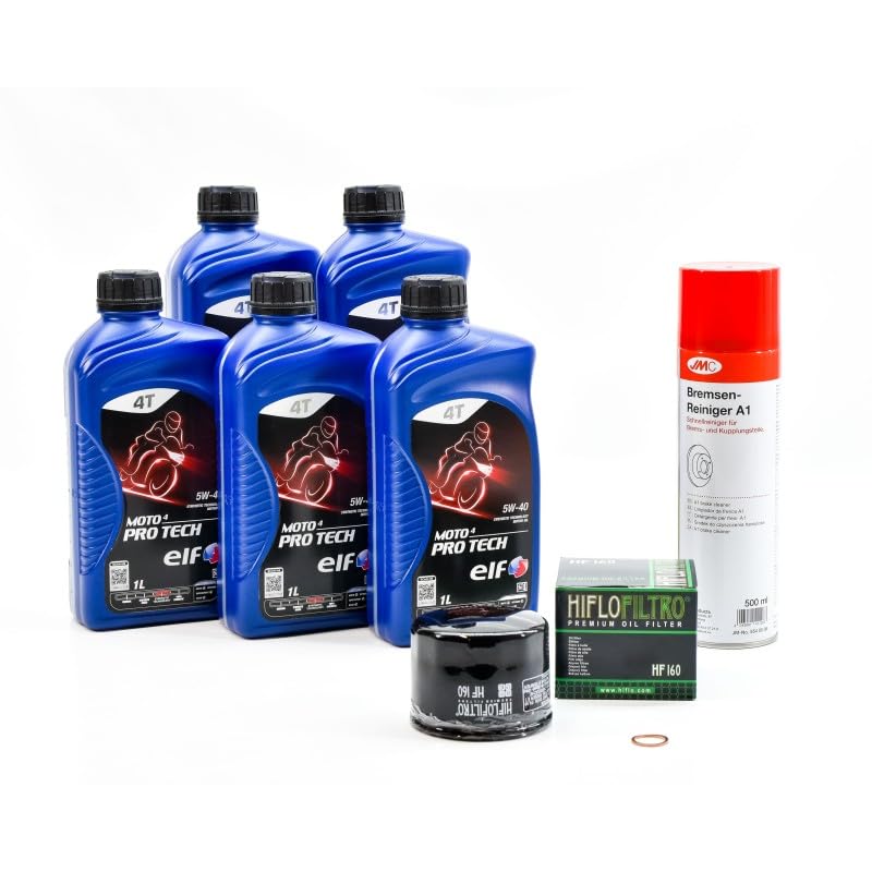 Kit di manutenzione cambio olio per BMW S 1000 RR dal 2019 al 2022 - E.LF MOTO 4 PRO TECH 5w40 5L