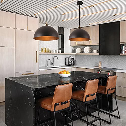 YHANFENGCY Vintage Black Pendant Light 13.7'' Retro Farmhouse Dome Pendant Lamp Modern Industrial Chandelier for Wire Length 78.74 '' Kitchen Island, Bedroom, Dining Room, Living Room, Hallway - Image 7