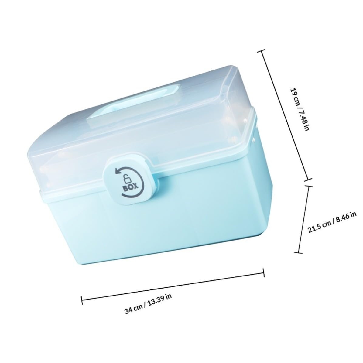 EXCEART Botiquín de Primeros Auxilios Portátil Azul Diseño de Compartimentos y Resistente a Impactos para Uso en Casa y Actividades al Aire Libre