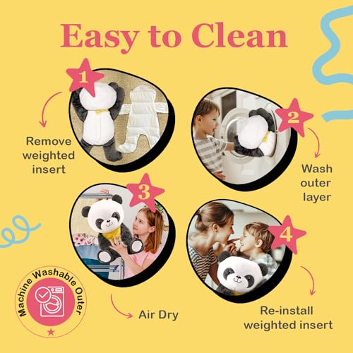 Image of Lilly's Love Weighted Stuffed Animal, 5lb | Sensory Plush for Kids & Adults | Machine Washable Plushie w /Removable Inner | Calming Weighted Stuffed Animal for Anxiety, Pete The Panda