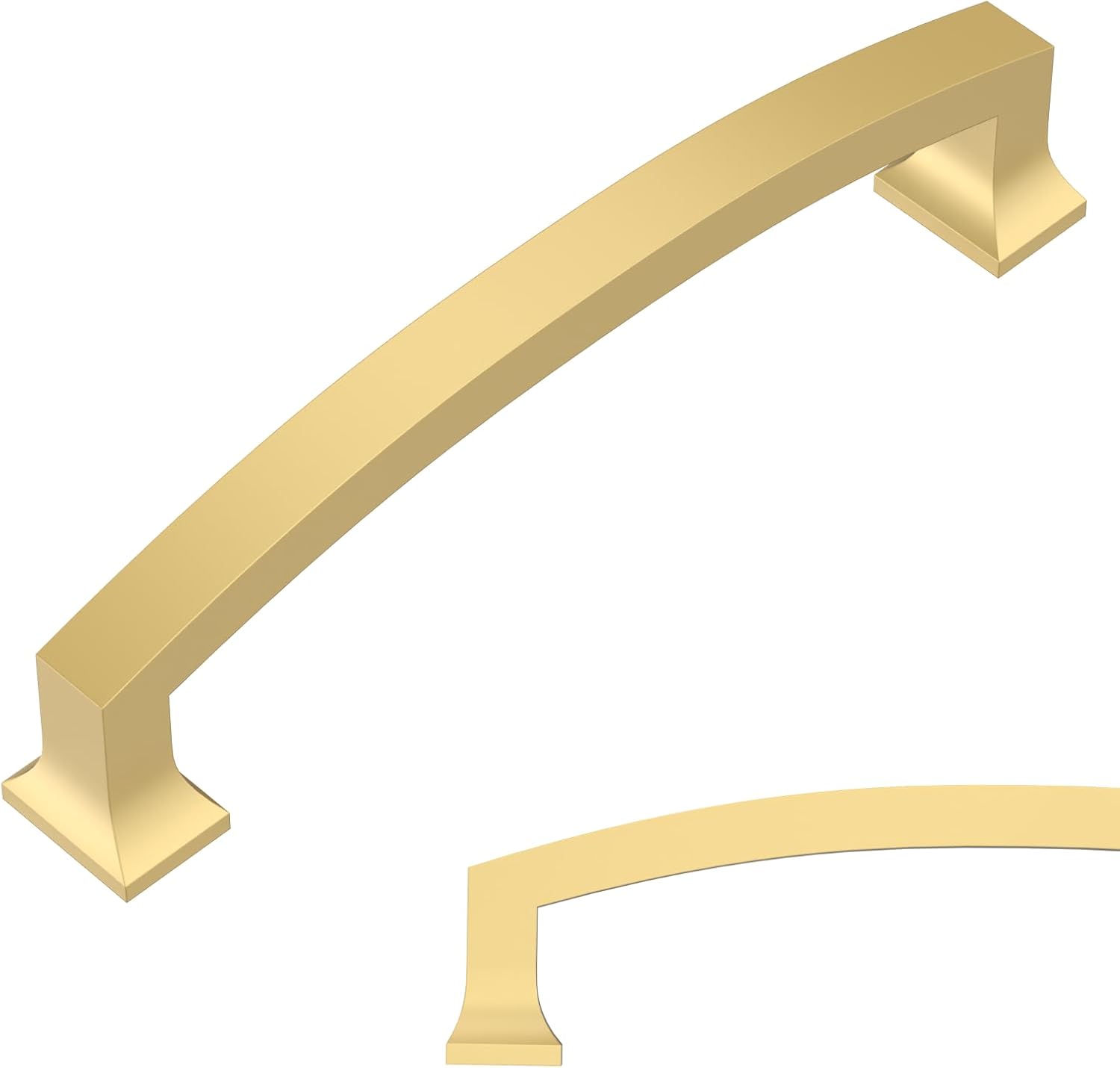 Amerdeco 10 Pack Brushed Gold Cabinet Pulls 5 Inch(128MM) Hole Center Gold Drawer Pulls Cabinet Hardware Kitchen Cabinet Handles for Bathroom Dresser Pulls ZH0009