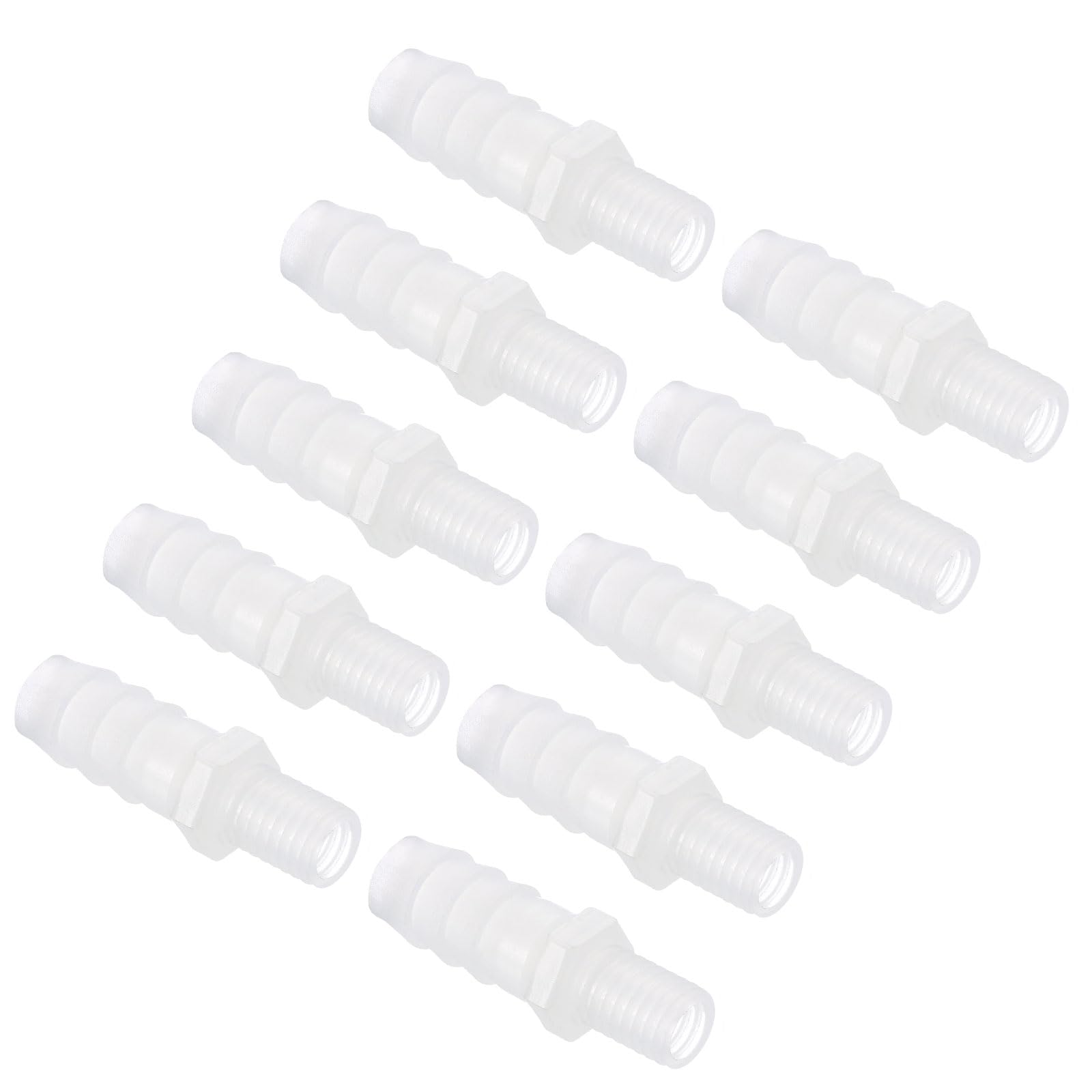 Kozelo Pack of 10 Plastic Hose Barb Fittings 12mm Hose Barb to M12mm Male Fittings