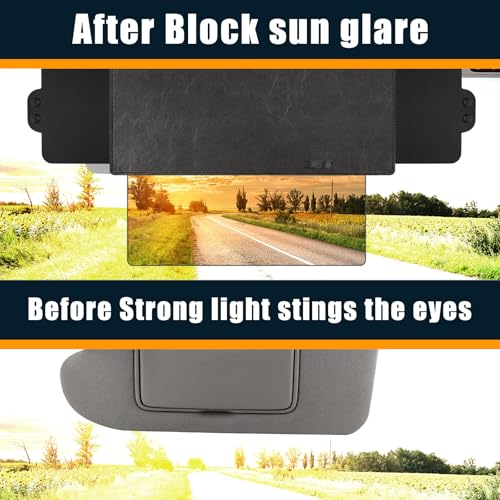 Image of 2 Pack Polarized Sun Visor Extender for Car with 2 Side Sunshade, Car Visor Extender Sun Blocker, Upgraded UV400 Sun Visor Extension with PC Lens, Anti-Glare Car Visor for Safe Driving