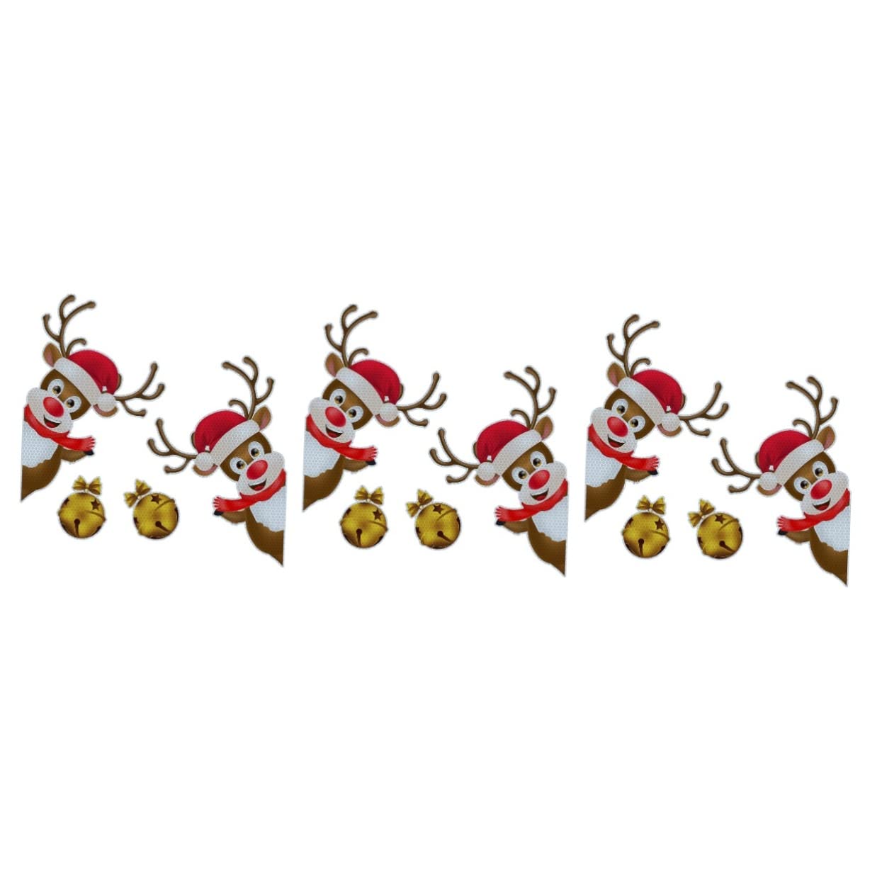 Sticker Réfléchissant Noël pour Voiture et Réfrigérateur Autocollant Amovible Étanche HEMOTON