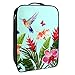 Boîte de rangement pour chaussures de voyage et usage quotidien - Motif oiseau dans des fleurs - Étanche jusqu'à 12 m - Avec double fermeture éclair et 4 poches