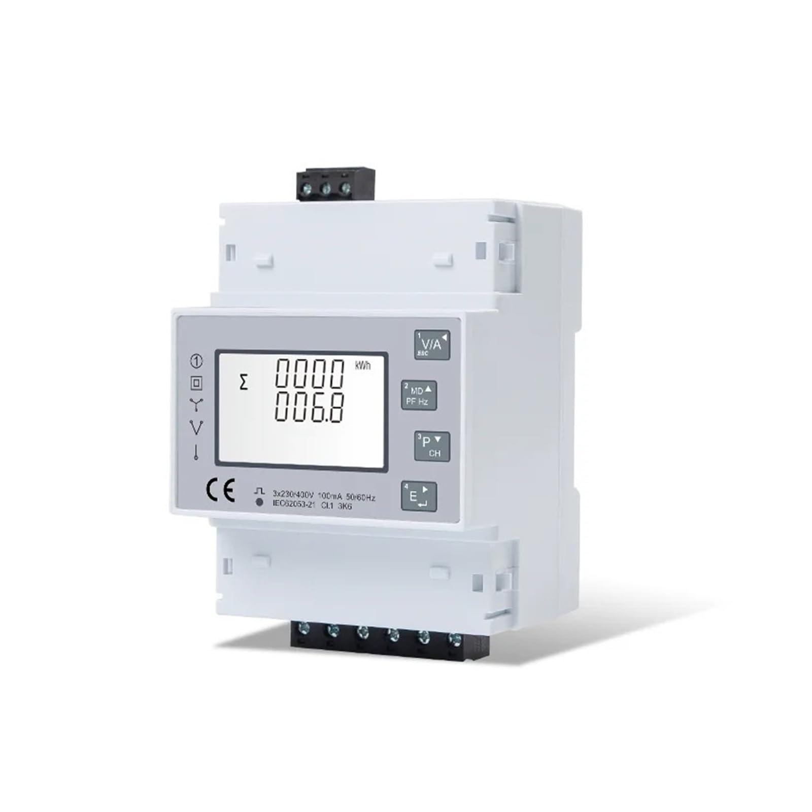 Medidor de energía multifunción de carga dual conectado, 100 mV, pantalla LCD retroiluminada | Transformer