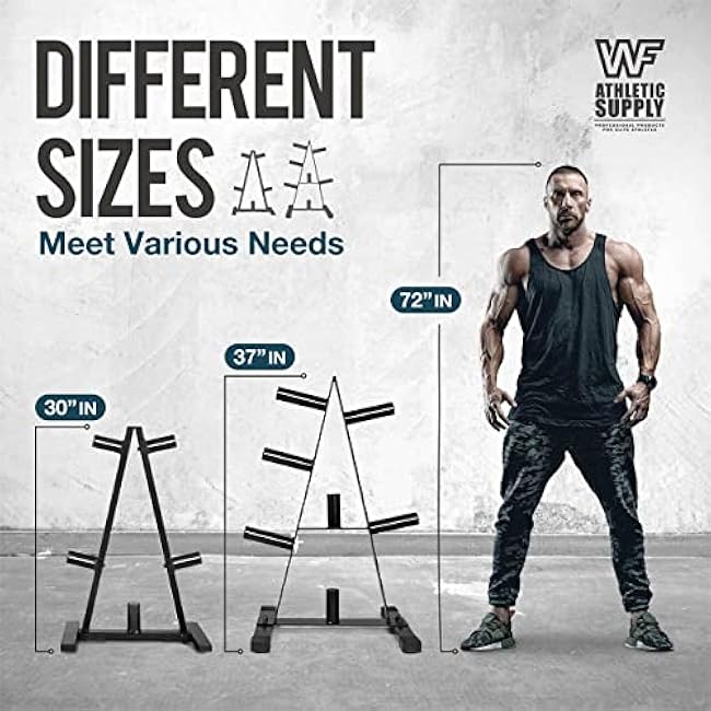 CAPHAUS Olympic Weight Plate Rack, A Frame Weight Plate Tree for 2-Inch Olympic Weight Plate Storage, Home & Gym Workout Rack Storage Stand