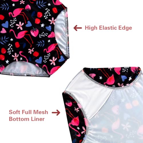Image of Girls One Piece Swimsuits Summer UPF 50+ Quick Dry Beach Bathing Suit Cross Shoulder Strap Swimwear 2-10 Years