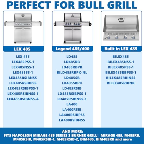 Image of SafBbcue N520-0023 Warming Rack for Napoleon LEX 485, Warming Rack Grill Replacement Parts for Napoleon Upper Rack Bilex485 Mirage 485 Series BIM485 BIM485RB, Napoleon BBQ Grill Accessories