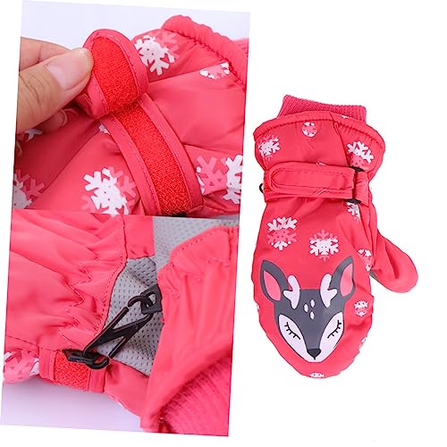 Adorainbow 1 Par Crianças Luvas De Natal Luva Quente Engrossar Luvas De Ciclismo Crianças Luvas De C
