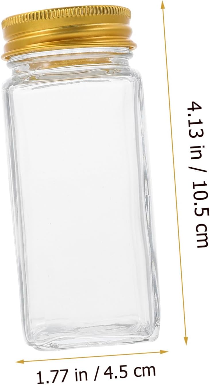 12pcs Salt Pepper Shaker Set Small Reusable Salt Container Spices Cooking Bottles Jars Clear Seasoning Containers Kitchen Seasoning Bottle Empty Seasoning Bottle Glass