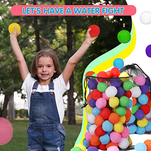 Deekin 200 Pcs Reusable Water Balloons, Water Sponge Balls - image 3