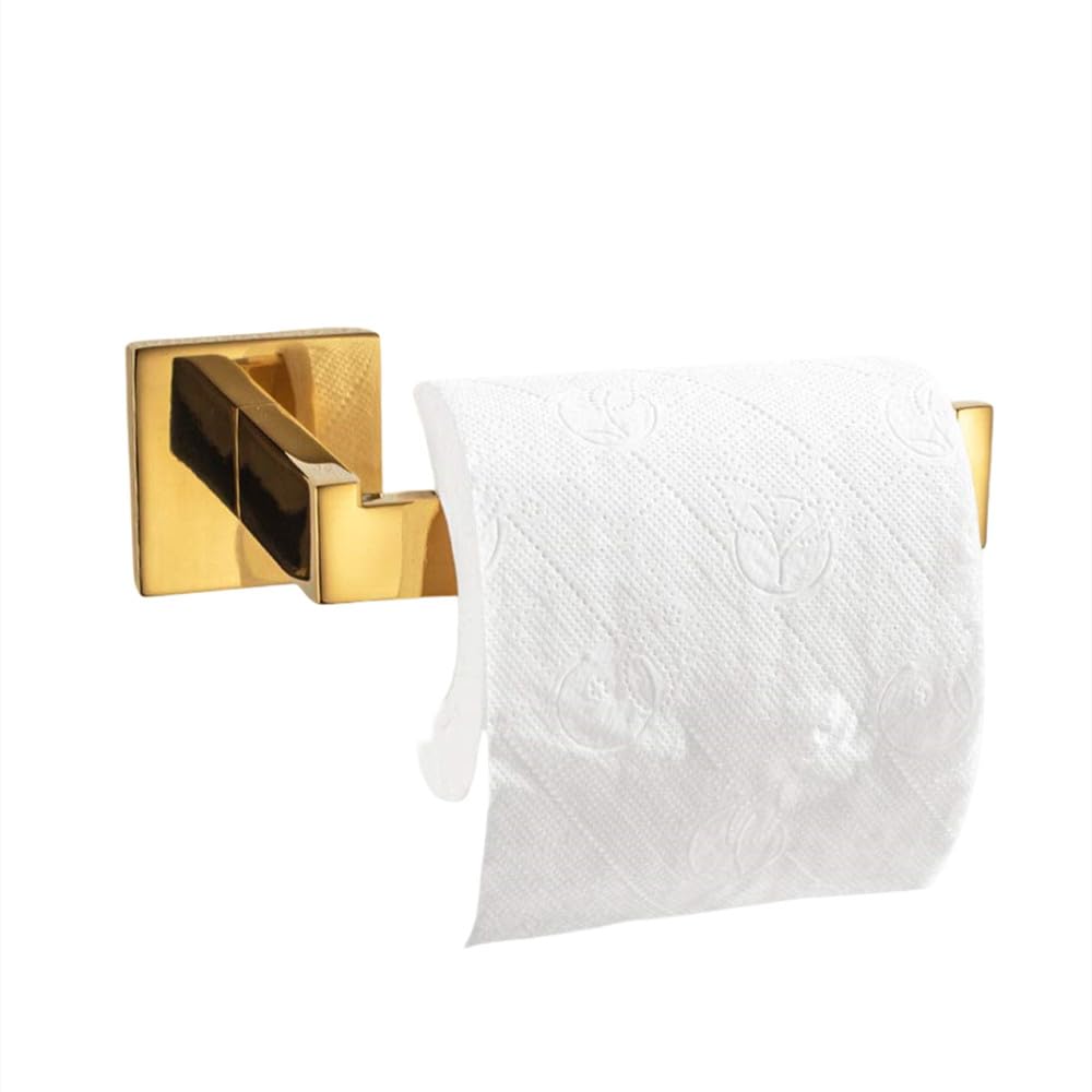 Pizzzeno Sinlge Paper Holder Polished Gold Bathroom Hardware Set Stainless Steel Robe Hook Towel Bar Toilet Roll Paper Holder Towel Ring Bathroom Accessories,,China