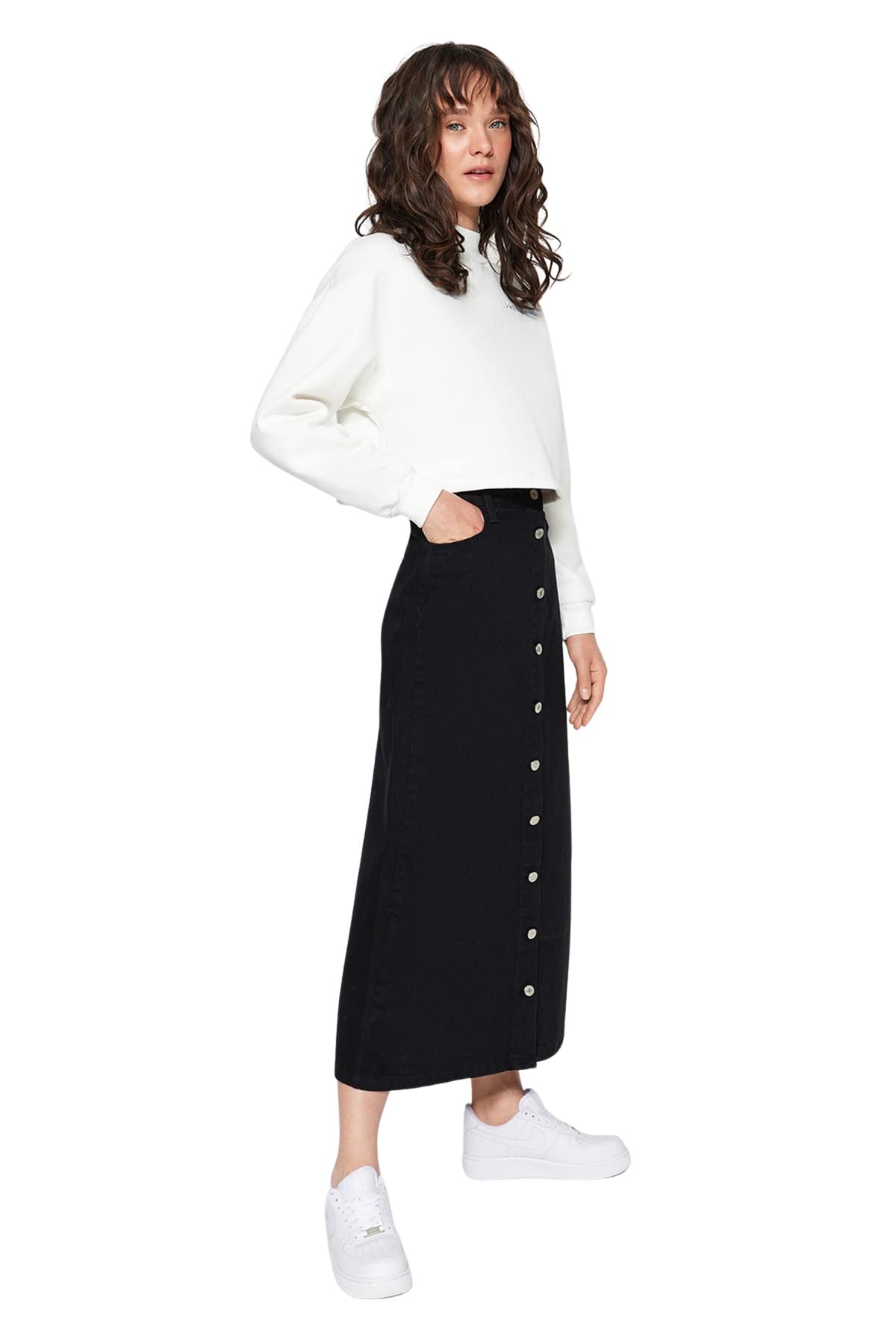 Trendyol Skirt - Black - Maxi,Black,36