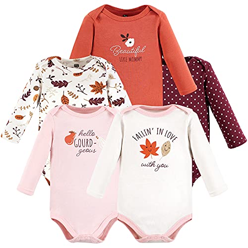 Image of Hudson Baby baby-boys Cotton Long-sleeve Bodysuits 5-pack
