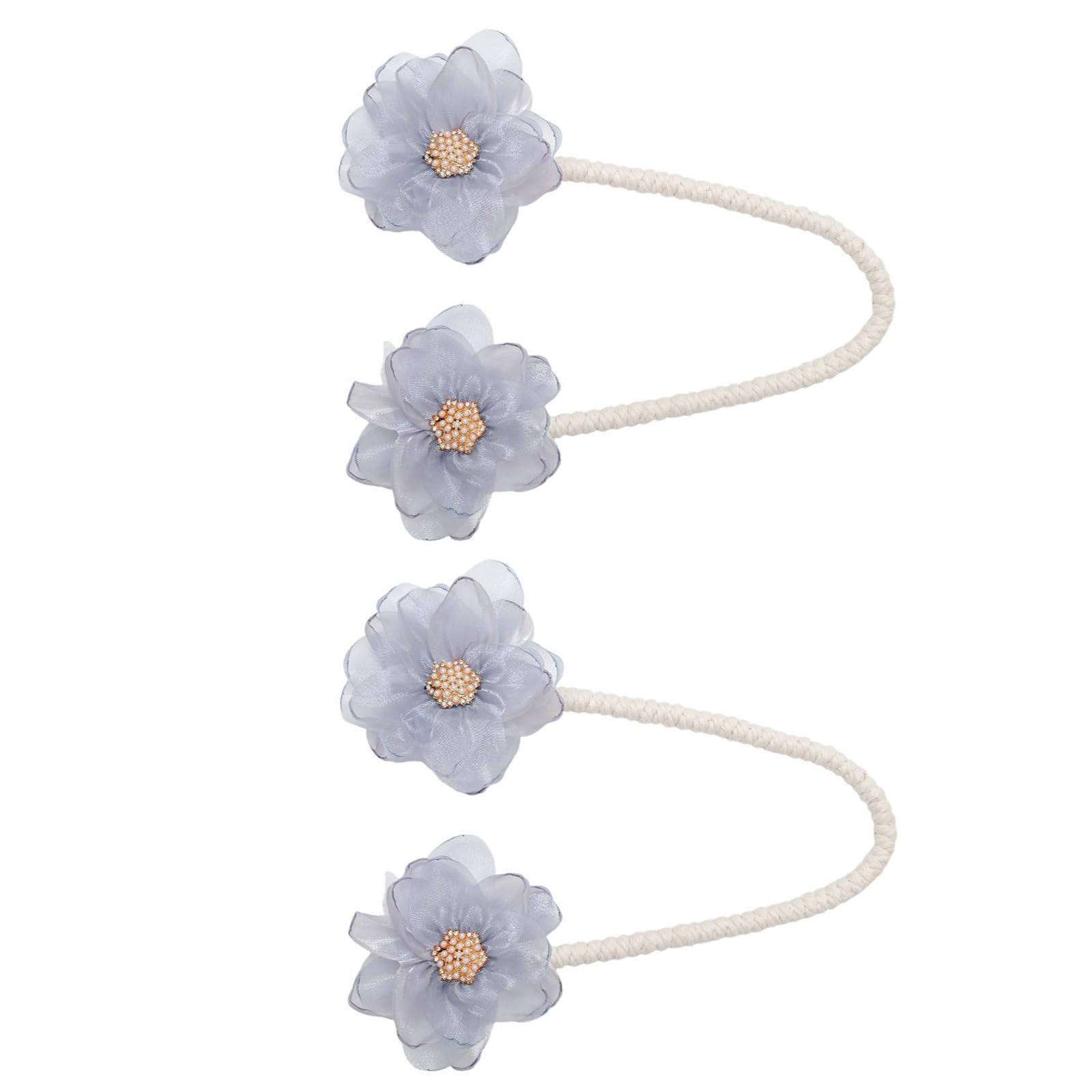 Of 2 Elegant Artificial Flower Drapery Buckles Flexible Tieback Clip Window Curtain Tiebacks Holdbacks