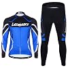 RMane Herren Radsport-Anzüge Fleece Fahrradbekleidung Set Radtrikot Langarm Radjacke + Radhose 3D Gepolsterte S – 2XL