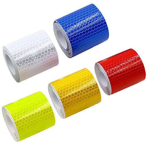 Pegatinas reflectoras Pegatinas Pegatinas reflectoras para bicicletas Pegatinas reflectantes 5 piezas * 1M Cinta reflectante de para Llantas bicicletas Bicicleta para trekking,llantas y más