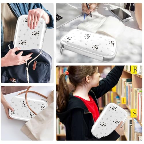 Image of Cute Panda Sleep Marble Pencil Bag Case Zipper Pencil Holder Organizer Stationary Pen Bag Cosmetic Makeup Bag Pouch Purse for School Office Supplies