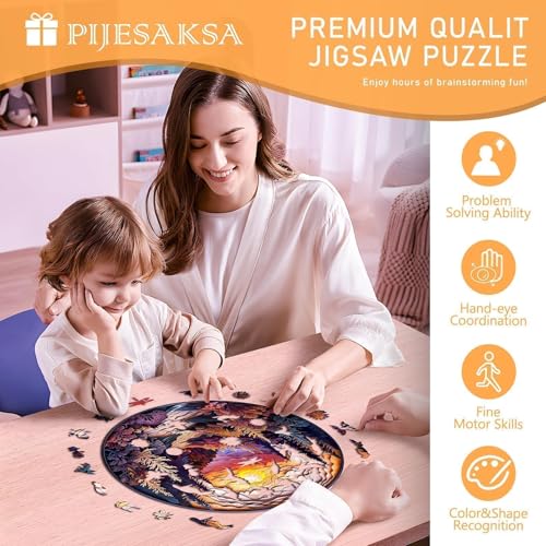 Puzzle de madera Sunset Forest para adultos 100 piezas, modelo LZPT979 miniatura 5