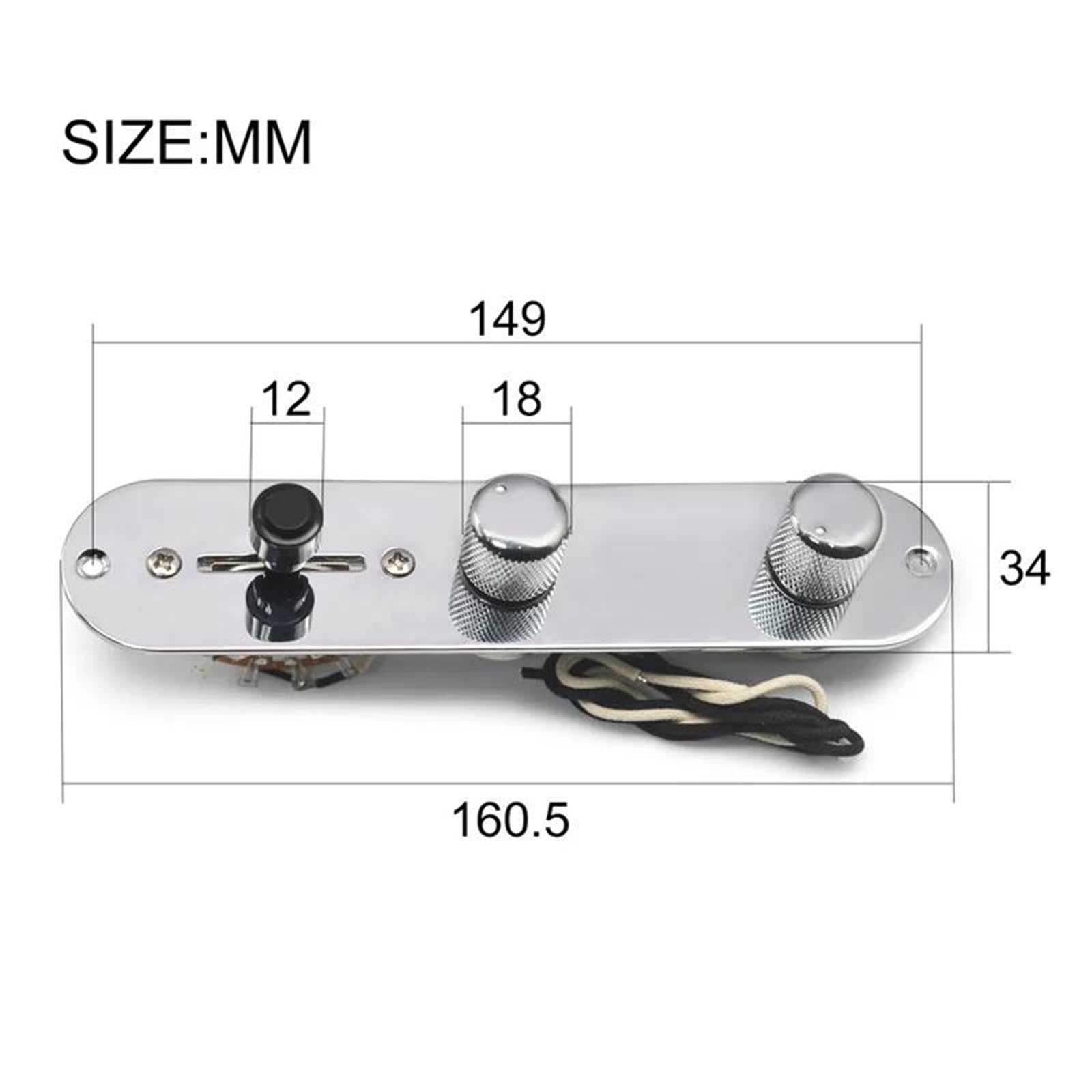 Arnés De Guitarra Potenciómetros De Eje De Latón De 500 K Placa De Control Precableada Vintage Arnés Para Guitarra Eléctrica TL